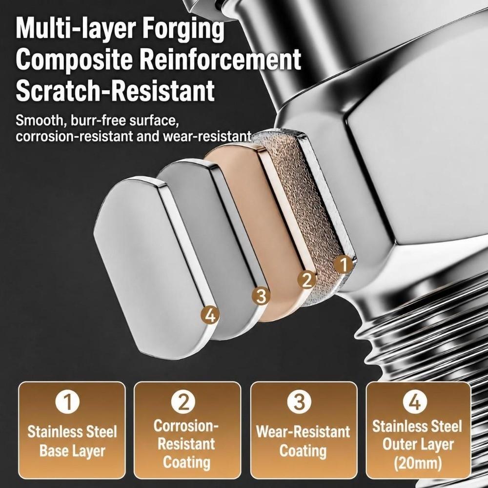 304 Stainless Angle Valve Connector 360 Rotatable Swivel Joint New Faucet Adapter Home Plumbing