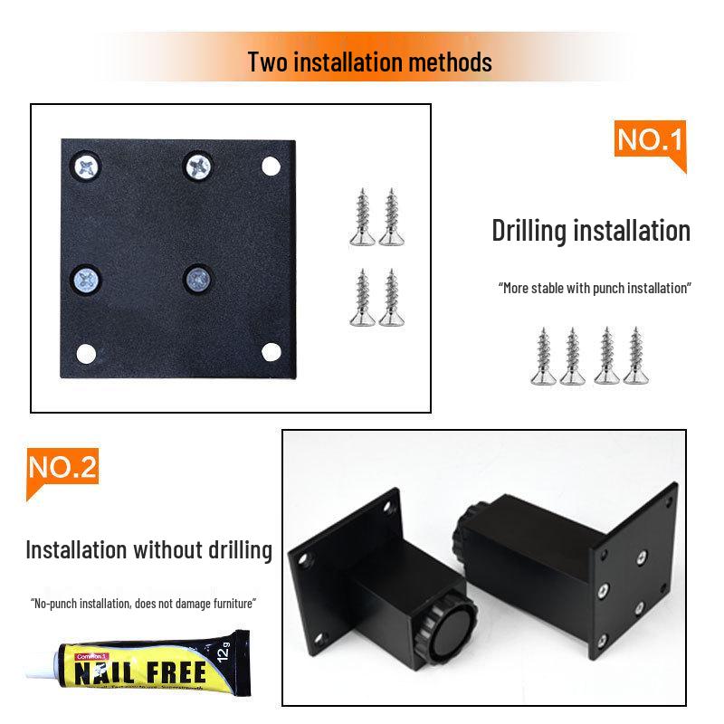 Adjustable Aluminum Alloy Cabinet Legs for Bathroom or TV Cabinets