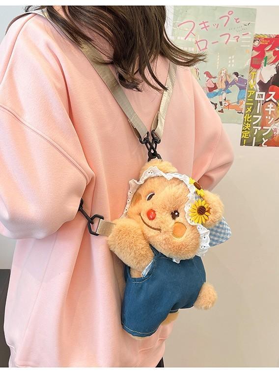 Cute Cow Cartoon Shoulder Bag With Cotton Material For Daily Casual Use