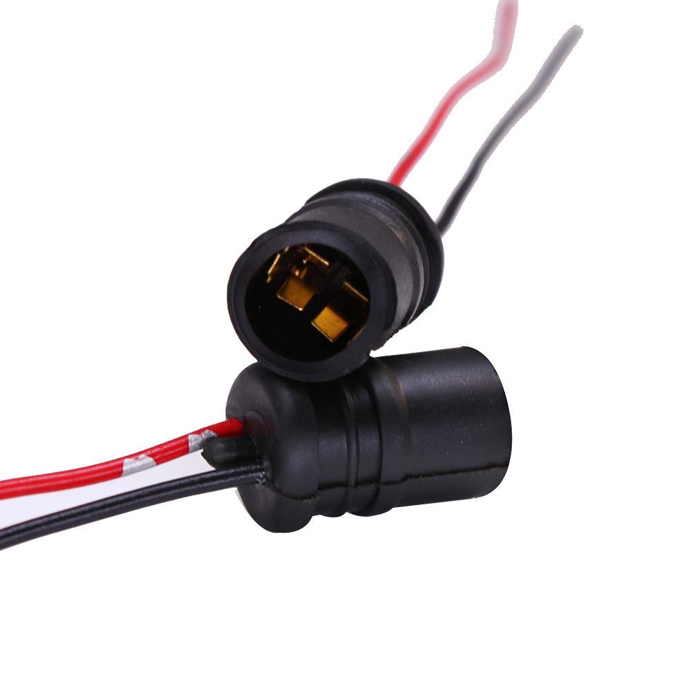 HUIQIAODS T10 Motorcycle Light Bulb Socket Bulb Holder Wire Harness