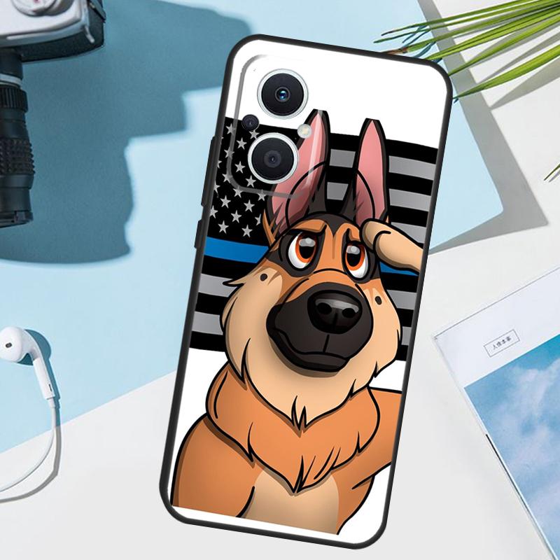 Police Thin Blue Line Flag Case For OPPO Reno 12 F 13 13F 11F 8T 7 8 10 Pro OPPO Find X8 Pro X6 X3 X5 Lite Phone Cover