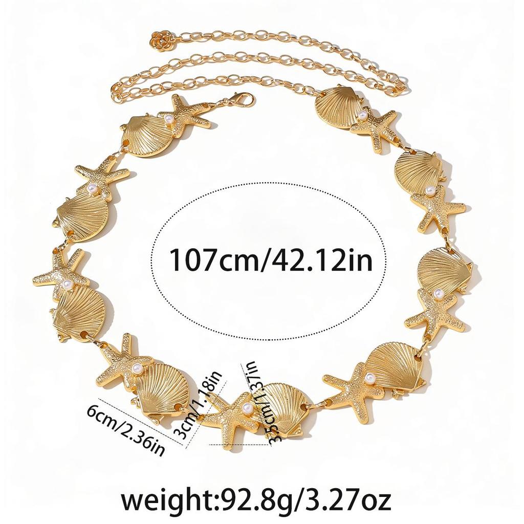 Bohemian Retro Metal Waist Chain for Women - Ethnic Style Body Jewelry