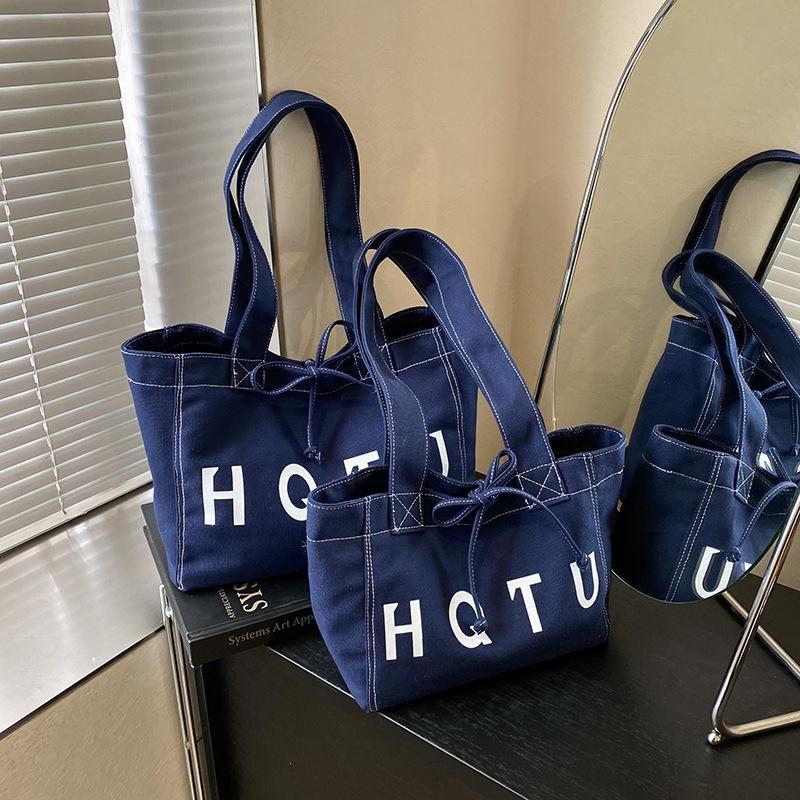 Canvas Bag Female College Students Class New Summer Versatile Large-capacity Bag Casual Tote Bag
