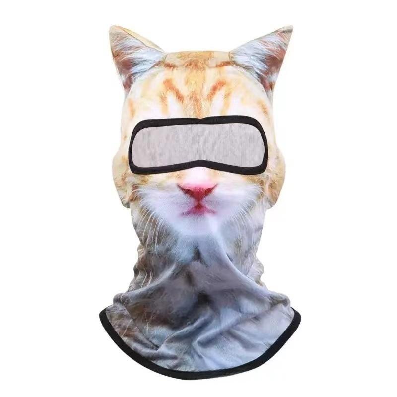 3d Animal Pattern Face Mask With Sun Protection For Outdoor Water Activities