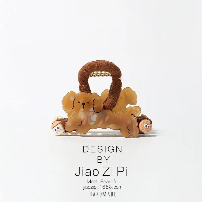 

Adorable Kitten & Puppy Shark Hair Clip: Small, Versatile Design for Simple Styling