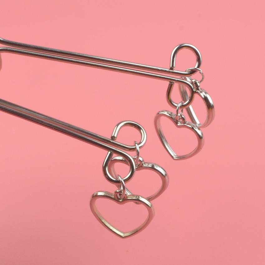 Heart-Shaped Nipple, Labia, and Clitoral Clamp - Adult Sex Toy