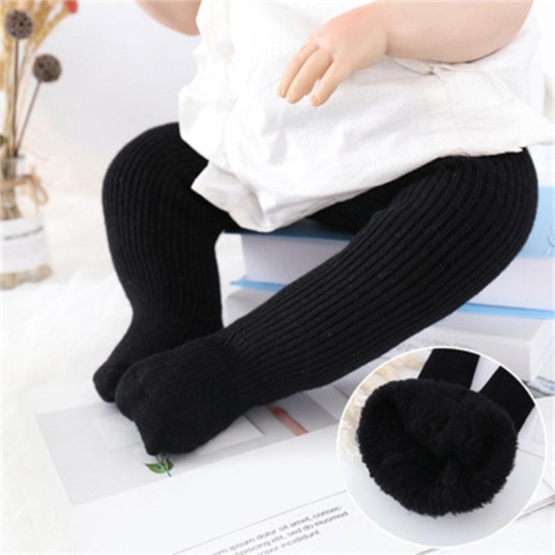 Girls Stretchy Tights Pantyhose Warm Leggings Baby Leg Warmers Children Autumn Winter Soft Knitting Pantihose Stockings