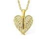European-American Double Layer Heart Necklace with Zirconia and Custom Name - Valentine's Day Gift for Women