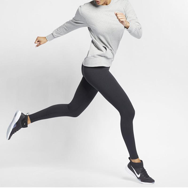 Nike Sporty Casual Knit Crew Sweatshirt Women Tops Gray AT0600-063