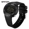 Sanda Large Dial Luminous Waterproof Sports Watch with Multi-function Alarm for Students