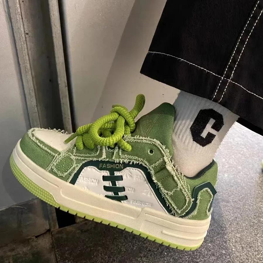 Fashion Women Shoes for Men Tennis Retro Denim Punk Skateboard Shoes Fashion Male Sneakers Couple Outdoor Gym Sport Running Casual Shoe