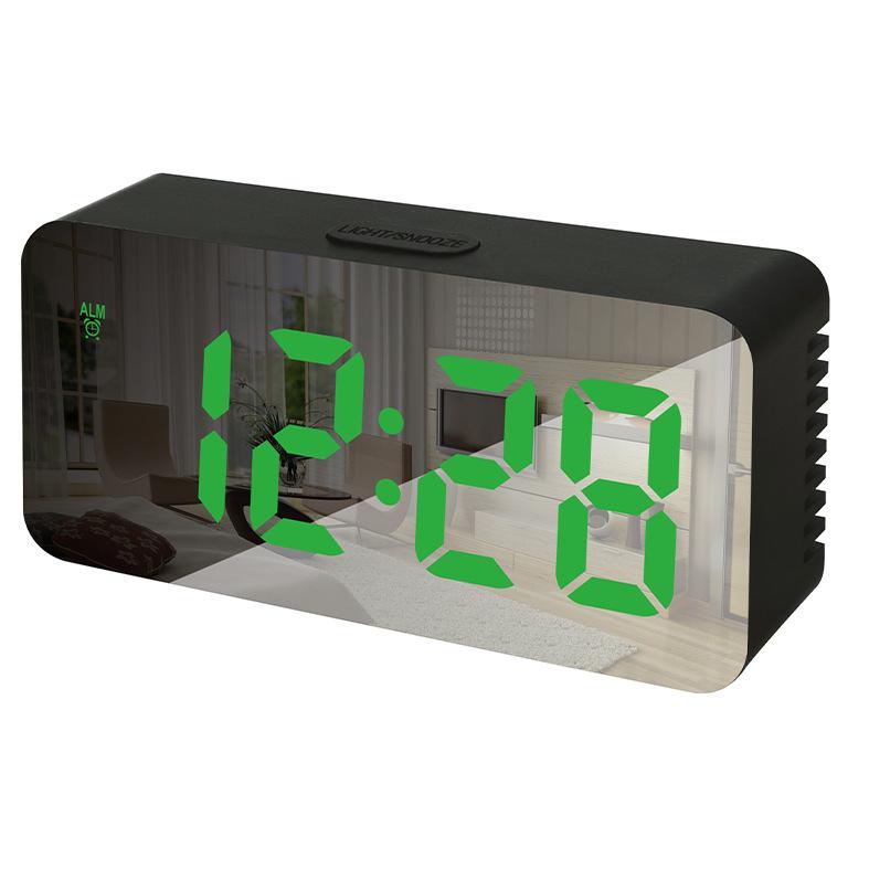 Mirror LED fashion electronic clock simple intelligent smart silent luminous digital desk clock ins
