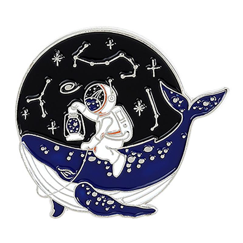 Whale Brooch Marine Animal Brooch Save Ocean Save Whale Enamel Clothing Accessories Backpack Brooch Badge Lapel Pins