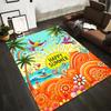 Colorful Cartoon Summer Beach Carpet with Birds and Palm Trees Design Suitable for Use As an Anti-slip for Living Room Bedroom Sofas