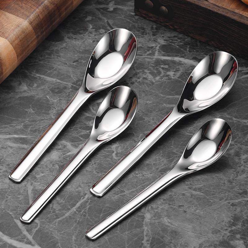 316 Stainless Steel Cute Children's Yuanbao Soup Spoon with Deepened Head and Thickened Handle
