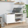 Wohnzimmer-Bücherregal Mit Abtrennung Und Stauraum, CD-/Plattenregal Mit 2 Offenen Regalen, Runder Aprikosenboden, 84,5 X 38 X 48 Cm