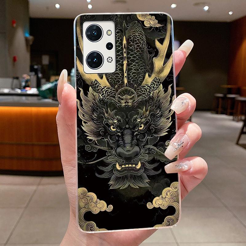 Casing For OPPO Reno7 A Reno 7A CPH2353 / Reno9 A Reno 9A Case Japan Luxury Dragon Cute Cool Boys Girls Soft Silicone TPU Cover