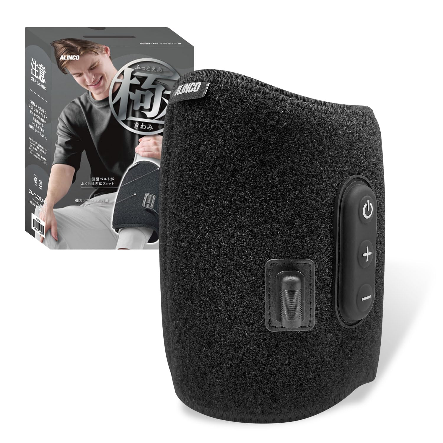 

ALINCO Foot Air Calf Single Foot Powerful 3 Intensity Easy Calf Black Massager, Type, Air, Settings, Lightweight, Portable, Auto-Off Function, чёрный