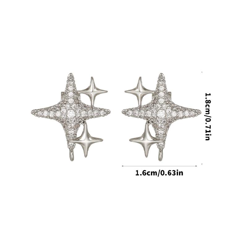 Star Ear Clip with Fine Zirconia for Freeclip 1/2 Earphone Clip On Charm Comfortable Wear and Fashion Decoration