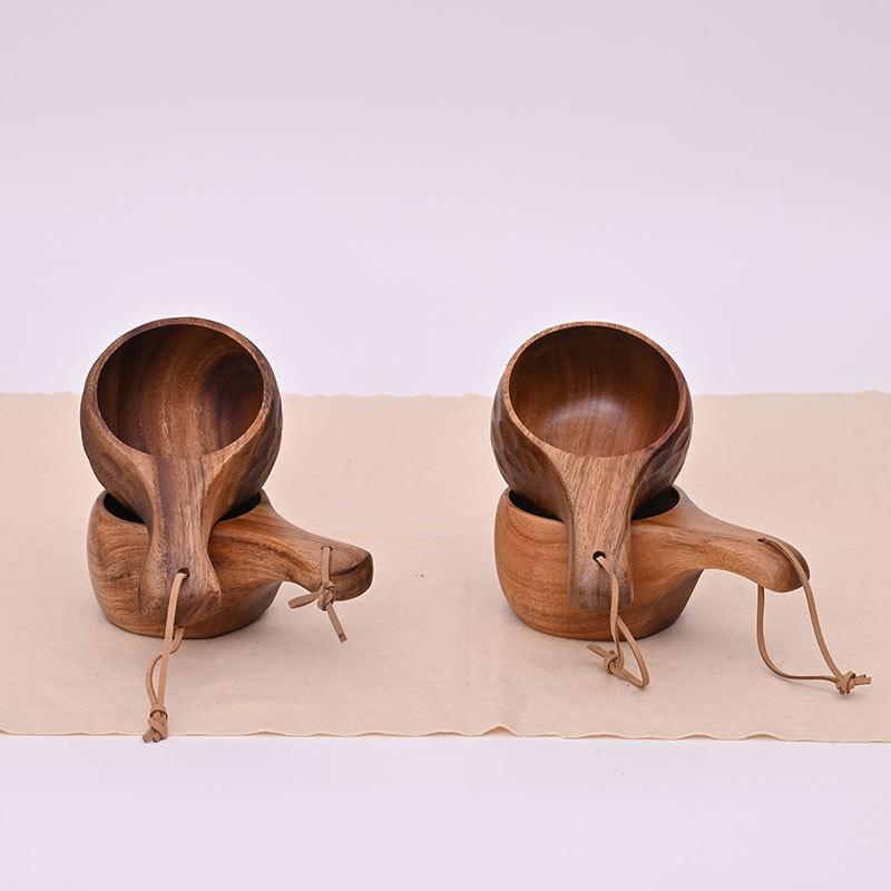 Creative Milk Cup Outdoor Wooden Cup Wooden Finnish Cup Portable Universal Cup