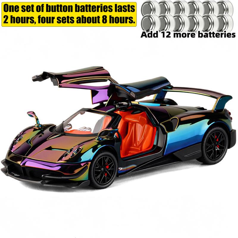 1:24 Pagani Huayra Dinastia BC Supercar Alloy Electroplating Sports Car Model Metal Track Racing Car Vehicles Model Sound Light