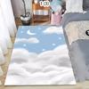 Minimalist Blue Sky and White Cloud Printed Floor Mat Children's Bedroom Decorative Door Mat Nordic Style Entrance Anti Slip Rug