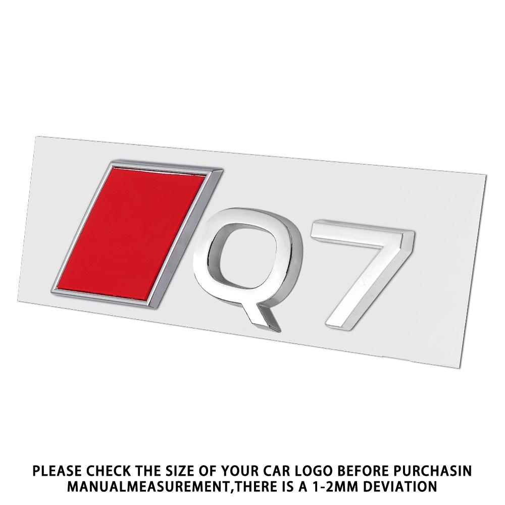 Aluminum ABS Car Styling Rear Trunk Badge Emblem Sticker Auto Accessories For Audi Q3 Q4 Q5 Q6 Q7 Q8 Sline TT RS S Quattro S3 S5