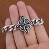Retro Witch Knot Bracelet for Men Stainless Steel Viking Celtic Knot Bangle Trendy Jewelry Gift
