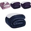 Pure Color Plush Blanket For Home Office Warmth With Doublesided Coral Fleece