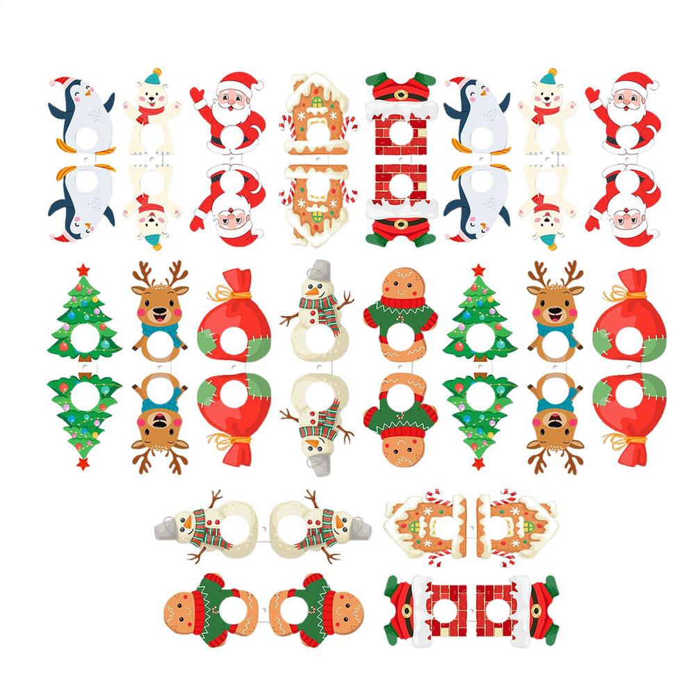 Christmas Lollipop Holder Santa Claus Wrap Package Cards Cute Santa Claus Elk Card Insertion Gift Lollipop Plugin Decoration