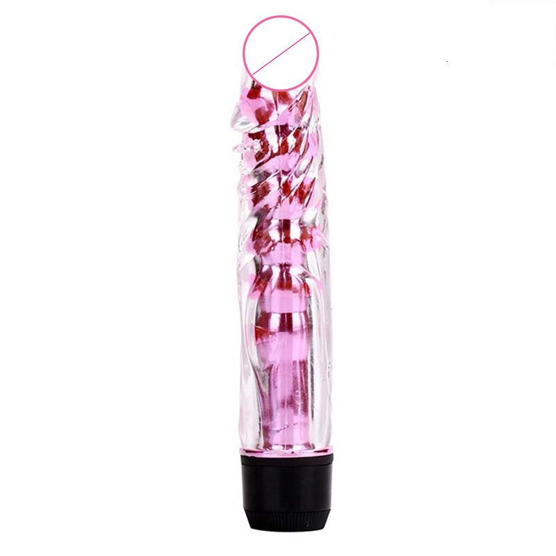 Jelly Vibrator Stick Long Anal Butt Plug Beads Silicone G-Spot Massager Adults Female Sex Toys For Couples Masturbation