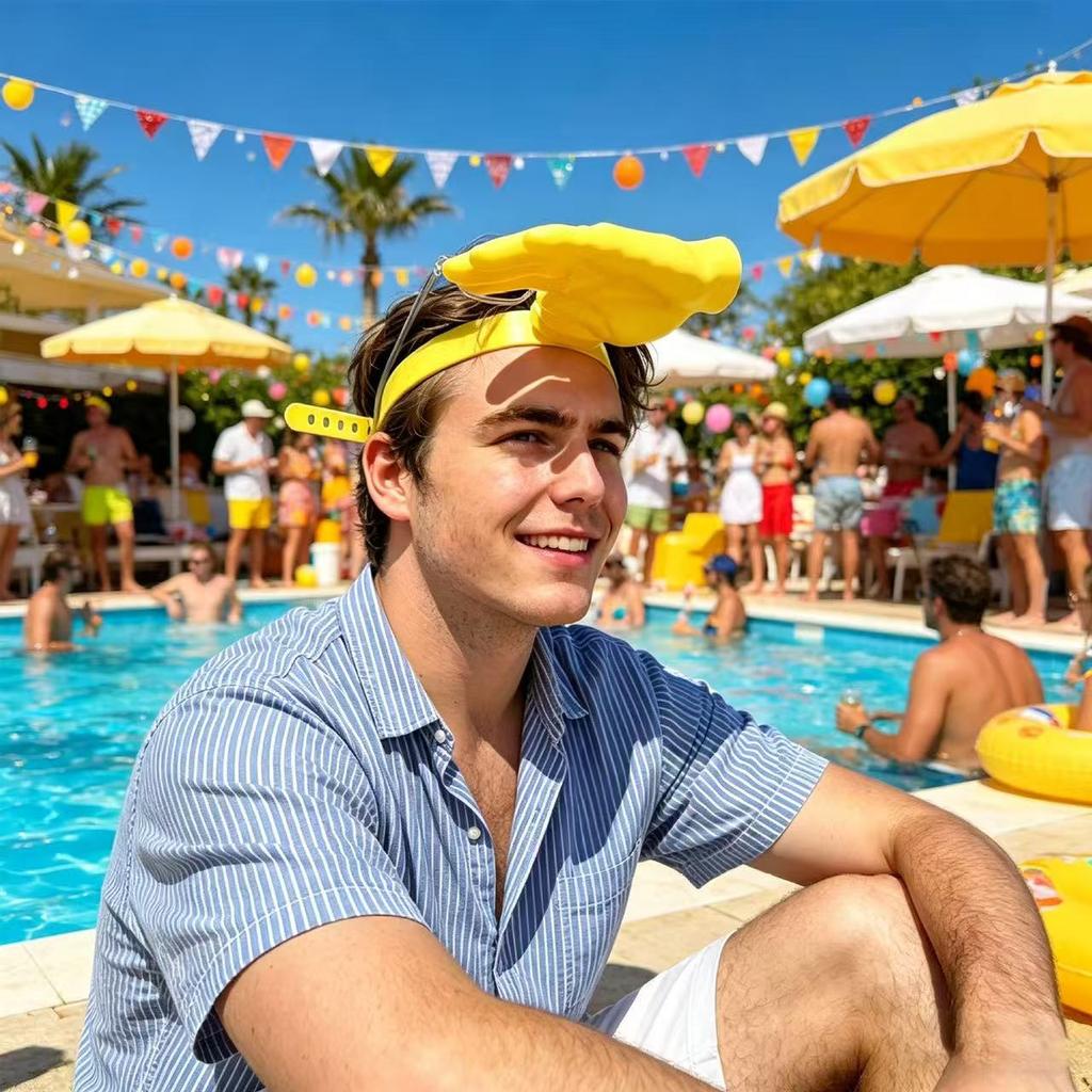 Funny Hand Sun Visor Hat Novelty 3D Palm Shape Sunshade Headband Creative Sun Cap for Summer Beach Party Outdoor Unisex Gag Gift