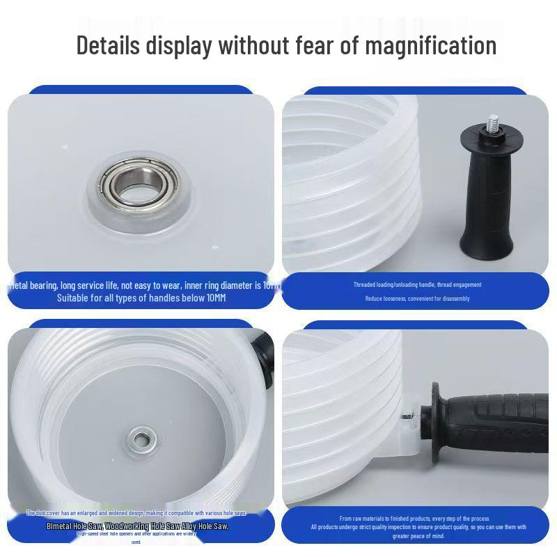 Wood Dust Cover Bowl for Ceiling Speaker Hole Expansion and Drill Bit Protection