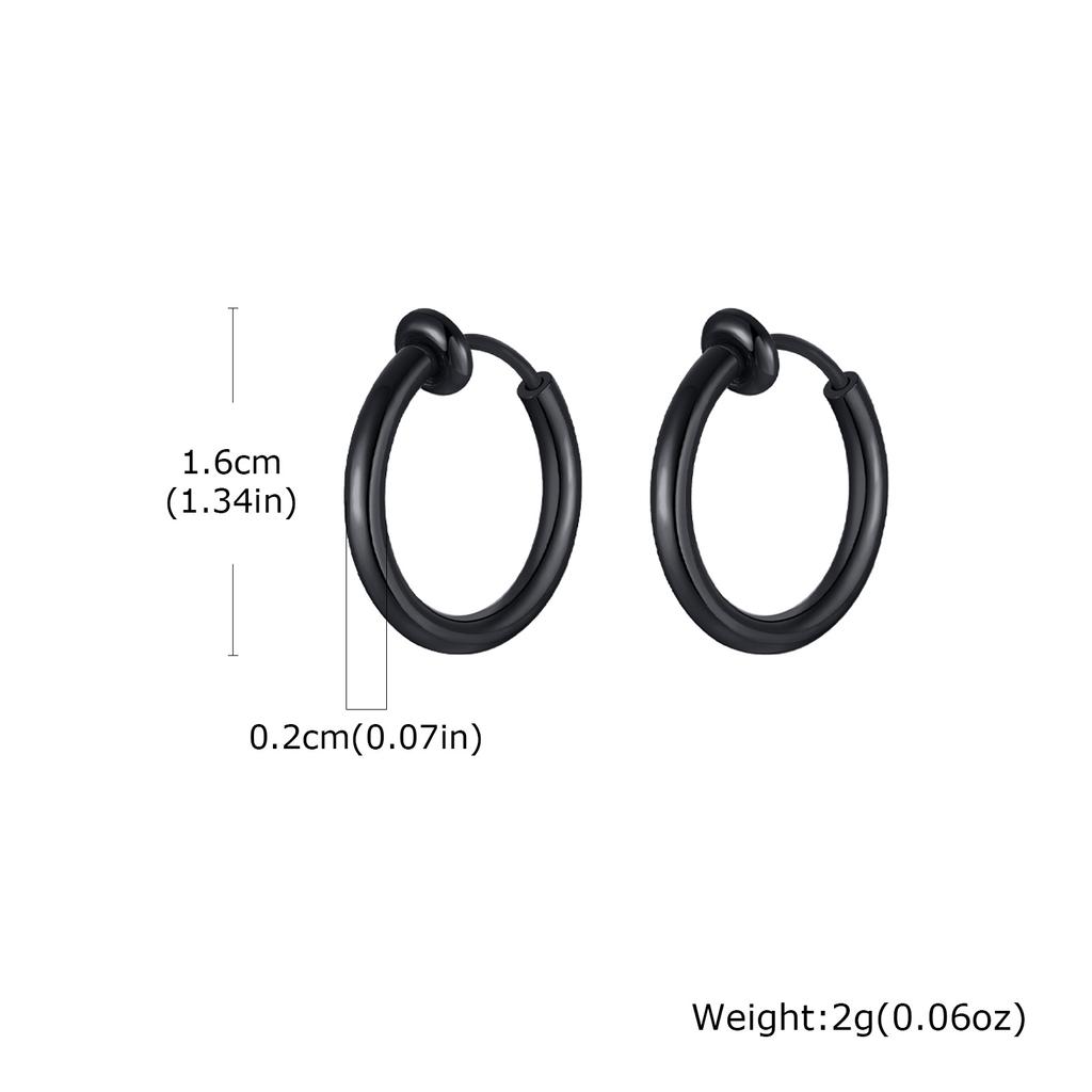 Classic Stainless Steel Rivet Clip Earring for Men Women,Anti Allergy Non-pierced Huggies Earrings,Rock Punk Jewelry Gift