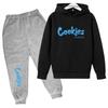 Children's Casual Letter Printed Hooded Sweatshirt+long Pants, Sporty and Comfortable Autumn Streetwear Set
