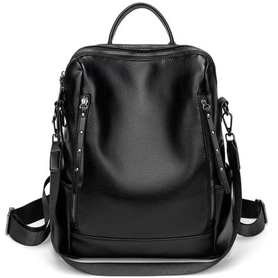 Zaino in Morbida Pelle Nuova Borsa a Spalla per Donna Nuova Tendenza Moda Coreana Grande Capacità Zaino Studente
