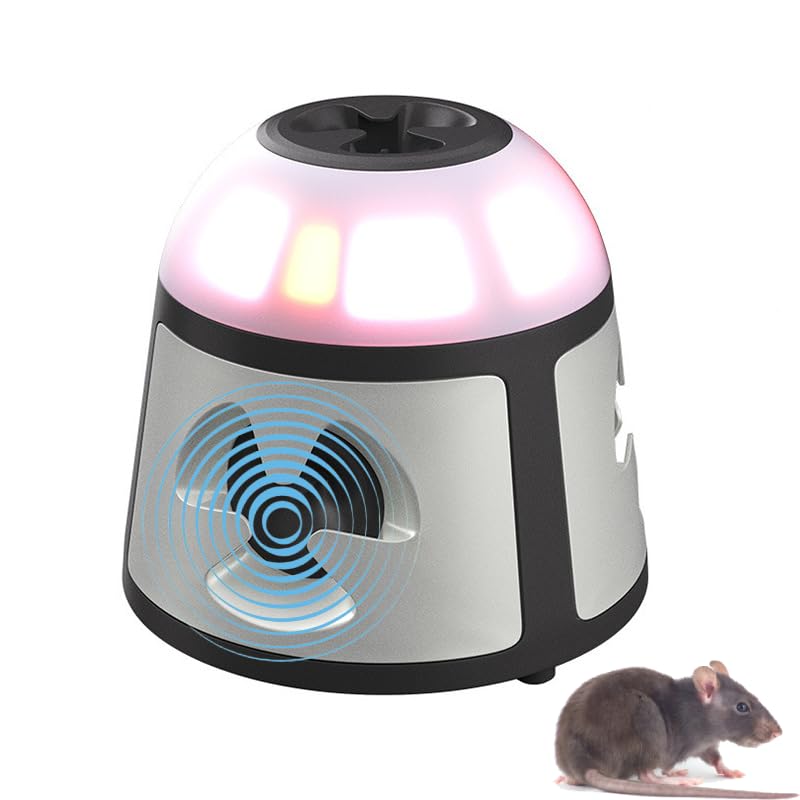 Ultrasonic rodent repellent with sound four and a coverage Includes an alarm and flashing and this insect repellent is perfect for indoor and outdoor