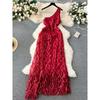 Women's Clothing Dress Holiday Party Slim-Fit Sequined