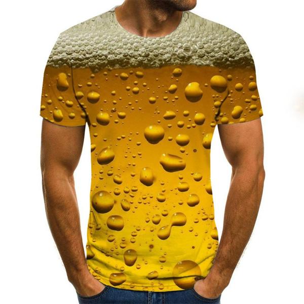 Men's Cool T-shirt 3D Personality Graphic Short Sleeve Tees Shirt Casual Streetwear Summer Tops