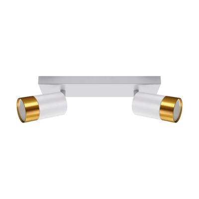 Kinkiet Dekoracyjny Biało-złoty Ruchomy Spot PUZON 2xGU10 35W IP20 Ideus 04124