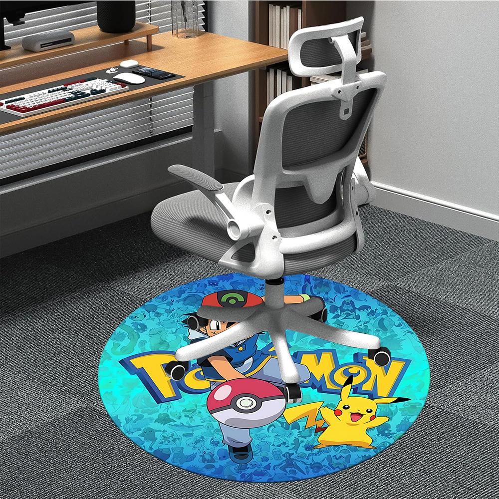 

1pc Pokemon Office Round Area Rug, Under Office Chairs Bedroom Living Room Home Decor, Room Decoa1016289 80cm by 80cm