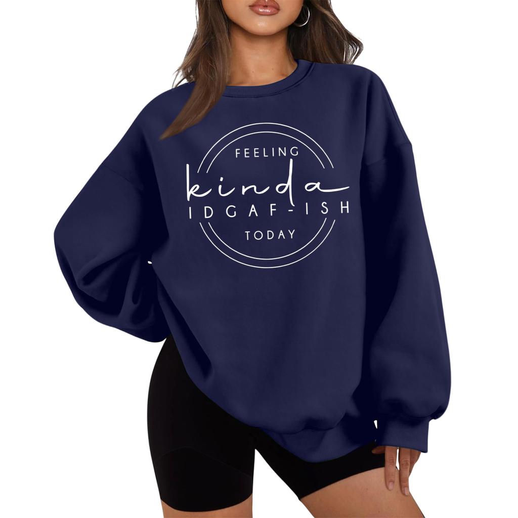 Mädchen Bedrucktes Rundhals Casual Mode Top Sweatshirt