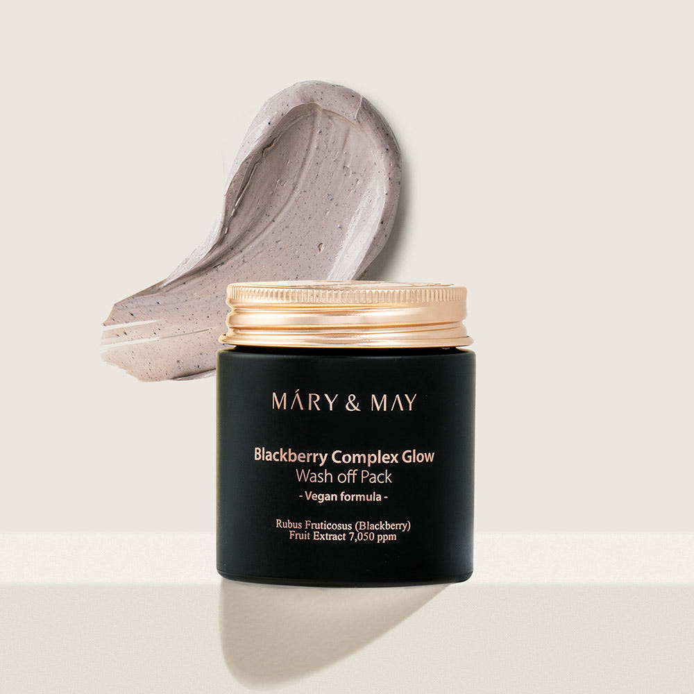 MARY&MAY Vegan Blackberry Complex Glow Wash Off Pack 125g Moisturizing Nourishing Radiance Care