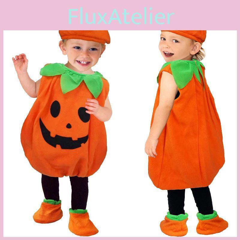 Adorable Kid Halloween Pumpkin Costume Set For Toddler Baby Cosplay Fun