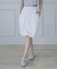 Keulleiseu Elastic Waist Volume Skirt_White