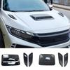 Carbon Fiber Hood Scoop Decorative Trim Auto Exterior Air Outlet Decorative Cover  Car Modification
