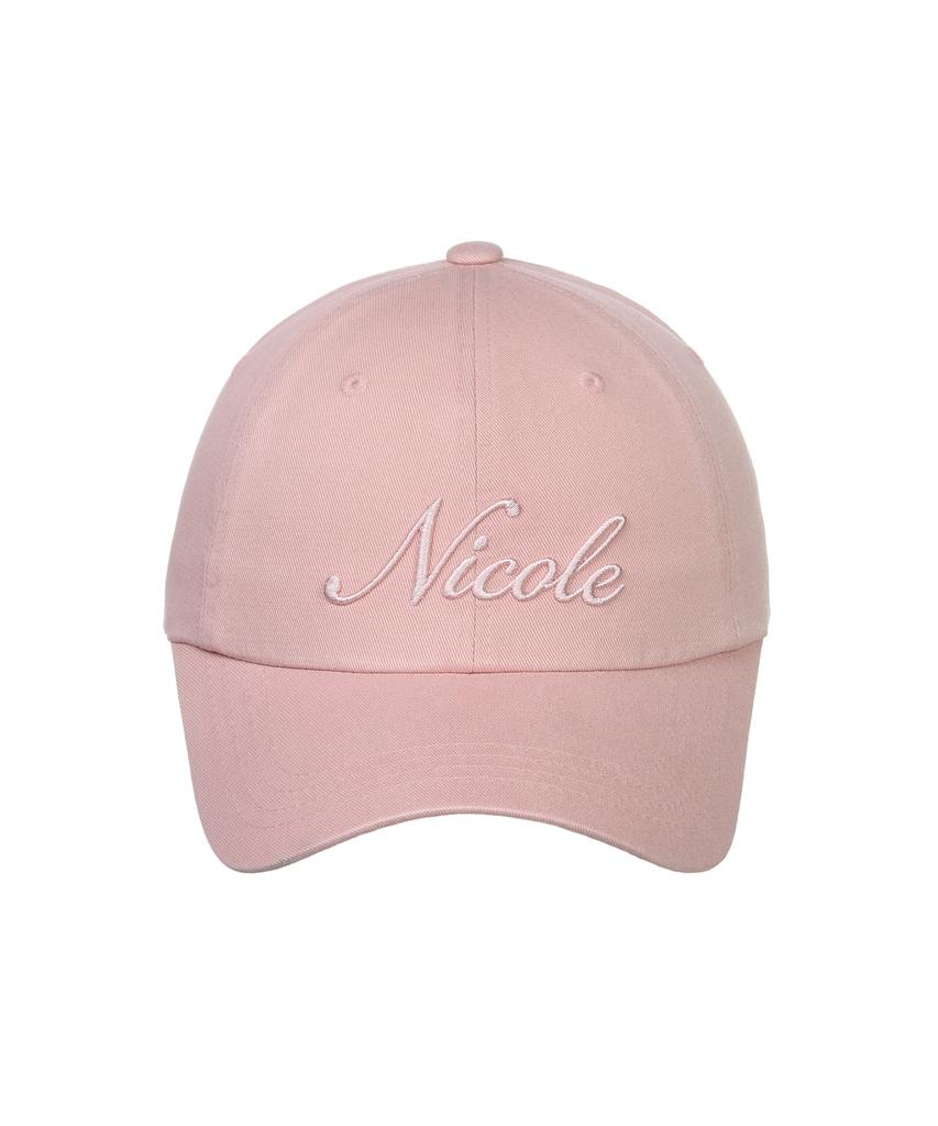 Nigaennikol Nicole Lettering Ball Cap_Pink