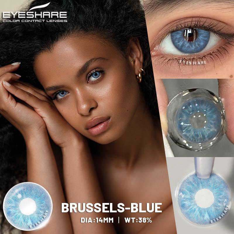 AMARA Brown Color Contacts for Eyes Makeup Eyes Lenses Gray Pupils Blue Eyes Contacts Colorful Makeup Black Lens for Party