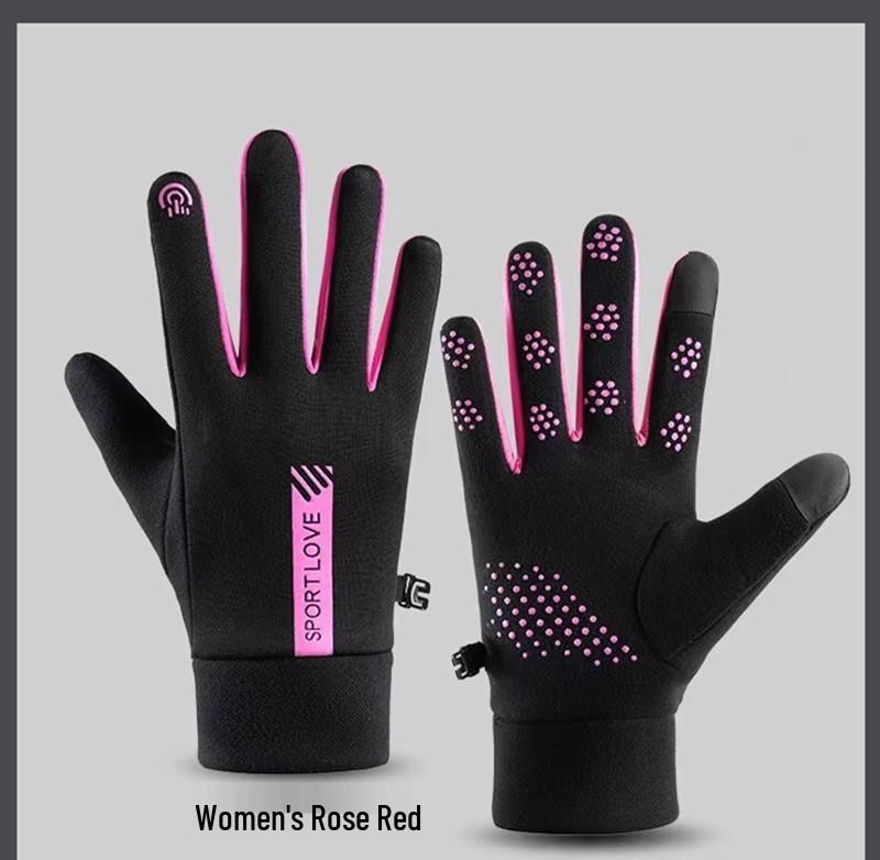 Windproof Fleece-Lined Gloves: Non-Slip, Touchscreen, Warm Cycling & Driving Gloves for Women & Men