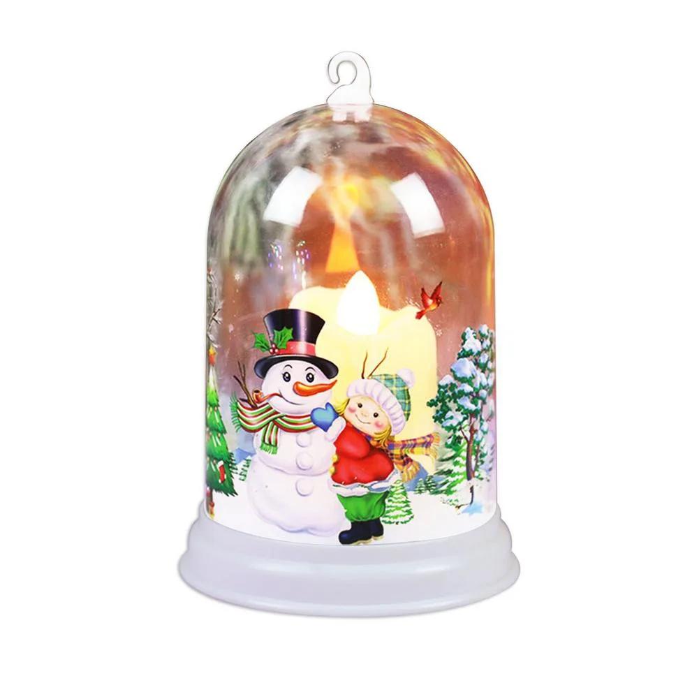 

Светодиодный подсвечник Санта-Снеговик Подвесной светильник Новогодний рождественский подарок Рождественские украшения Фонарь светящийся snowman